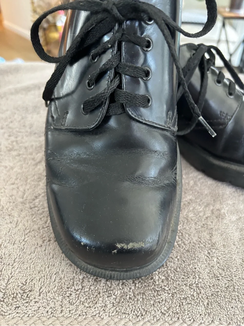 Dr. Martens Black Leather Derby Shoes